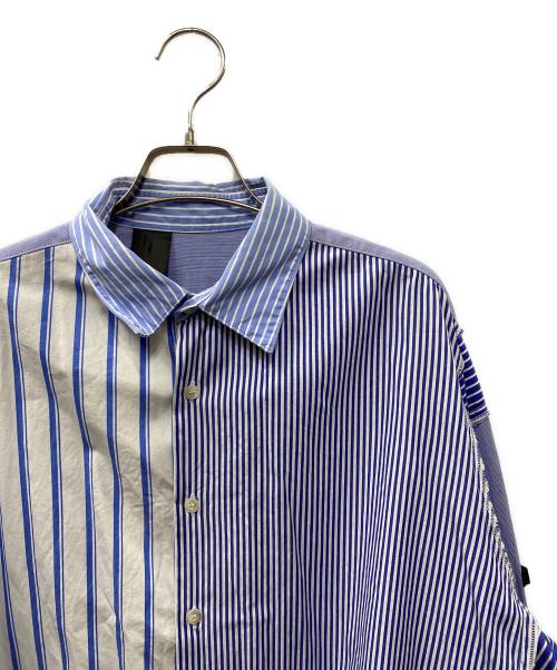 N.HOOLYWOOD（エヌ ハリウッド）N.HOOLYWOOD (エヌ ハリウッド) マルチストライプシャツ ブルー×ホワイト サイズ:SIZE 40の古着・服飾アイテム