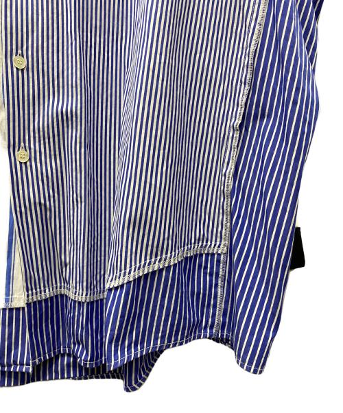 N.HOOLYWOOD（エヌ ハリウッド）N.HOOLYWOOD (エヌ ハリウッド) マルチストライプシャツ ブルー×ホワイト サイズ:SIZE 40の古着・服飾アイテム