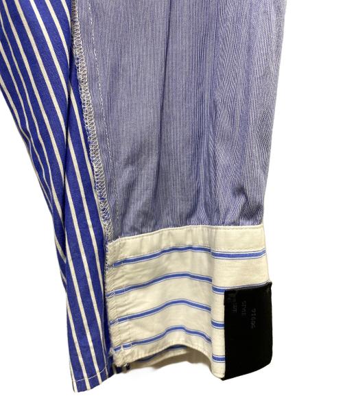 N.HOOLYWOOD（エヌ ハリウッド）N.HOOLYWOOD (エヌ ハリウッド) マルチストライプシャツ ブルー×ホワイト サイズ:SIZE 40の古着・服飾アイテム