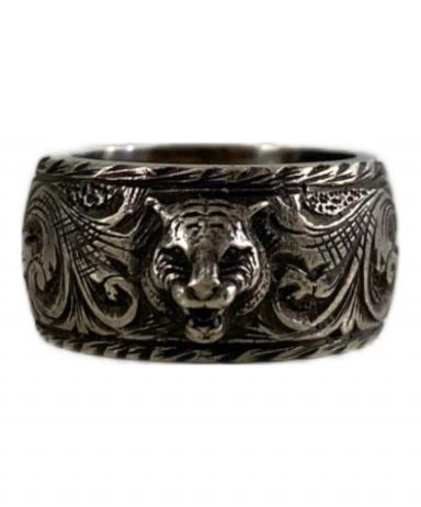 中古・古着通販】GUCCI (グッチ) Thin Silver Ring With Feline Head