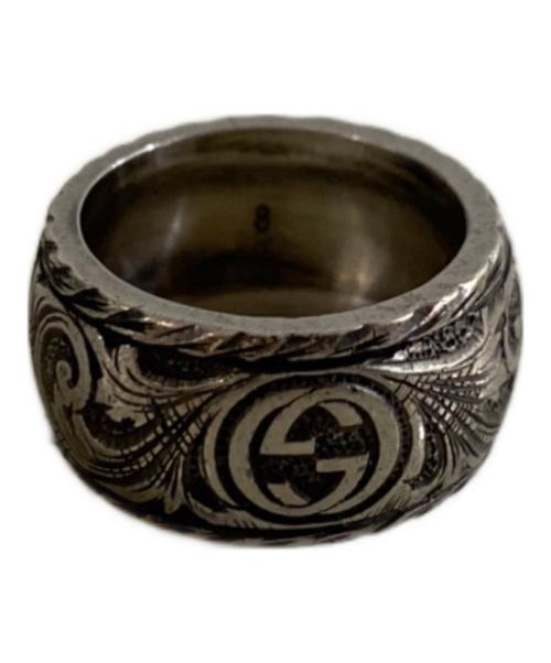 GUCCI（グッチ）GUCCI (グッチ) Thin Silver Ring With Feline Head キャットヘッドリング シルバー サイズ:8号（だが実寸は7号）の古着・服飾アイテム