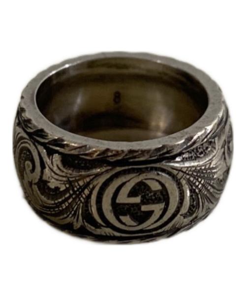 GUCCI（グッチ）GUCCI (グッチ) Thin Silver Ring With Feline Head キャットヘッドリング シルバー サイズ:8号（実寸は7号）の古着・服飾アイテム