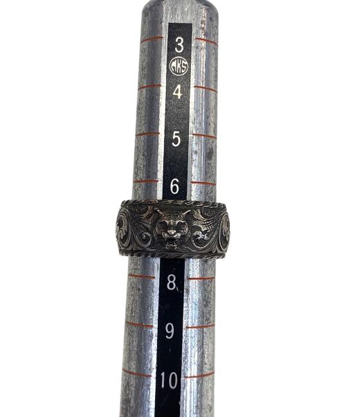 GUCCI（グッチ）GUCCI (グッチ) Thin Silver Ring With Feline Head キャットヘッドリング シルバー サイズ:8号（実寸は7号）の古着・服飾アイテム
