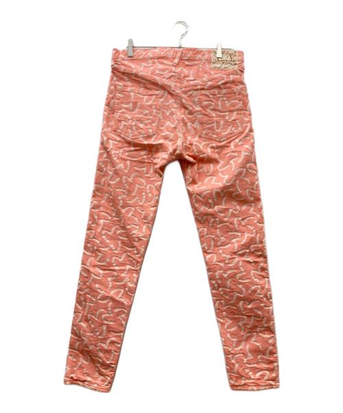 EVISU（エヴィス）EVISU (エビス) LOT 5500 カモメ総柄ジャガードデニムパンツ ピンク サイズ:34の古着・服飾アイテム