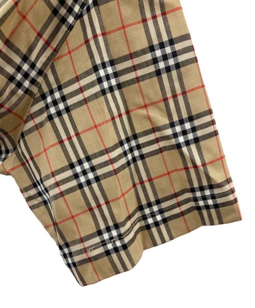Burberry's（バーバリー）Burberry's (バーバリーズ) ノバチェックオープンカラーシャツ ブラウン サイズ:15の古着・服飾アイテム