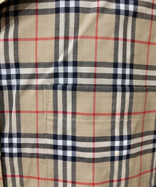 Burberry's（バーバリー）Burberry's (バーバリーズ) ノバチェックオープンカラーシャツ ブラウン サイズ:15の古着・服飾アイテム