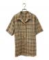 Burberry's（バーバリーズ）の古着「ノバチェックオープンカラーシャツ」｜ブラウン