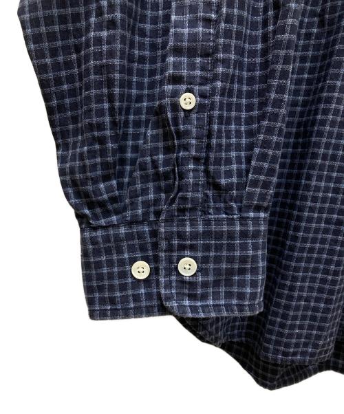 STEVEN ALAN（スティーブンアラン）STEVEN ALAN (スティーブンアラン) SOKTAS CHECK REGULAR COLLAR SHIRT -LOOSE/シャツ ネイビー サイズ:サイズタグ欠品の古着・服飾アイテム