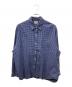 STEVEN ALAN（スティーブンアラン）の古着「SOKTAS CHECK REGULAR COLLAR SHIRT -LOOSE/シャツ」｜ネイビー