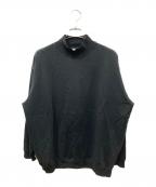 Graphpaperグラフペーパー）の古着「Cotton Light Terry Mock Neck ロングスリーブカットソー」｜ブラック