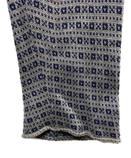 COMME des GARCONS HOMME（コムデギャルソン オム）COMME des GARCONS HOMME (コムデギャルソン オム) ニットドッキングシャツ ブルー×グレー サイズ:SIZE Mの古着・服飾アイテム