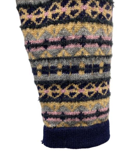 DRIES VAN NOTEN（ドリスヴァンノッテン）DRIES VAN NOTEN (ドリスヴァンノッテン) モヘア混切替カーディガン ネイビー×ブラック サイズ:SIZE Lの古着・服飾アイテム