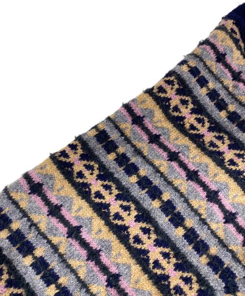 DRIES VAN NOTEN（ドリスヴァンノッテン）DRIES VAN NOTEN (ドリスヴァンノッテン) モヘア混切替カーディガン ネイビー×ブラック サイズ:SIZE Lの古着・服飾アイテム