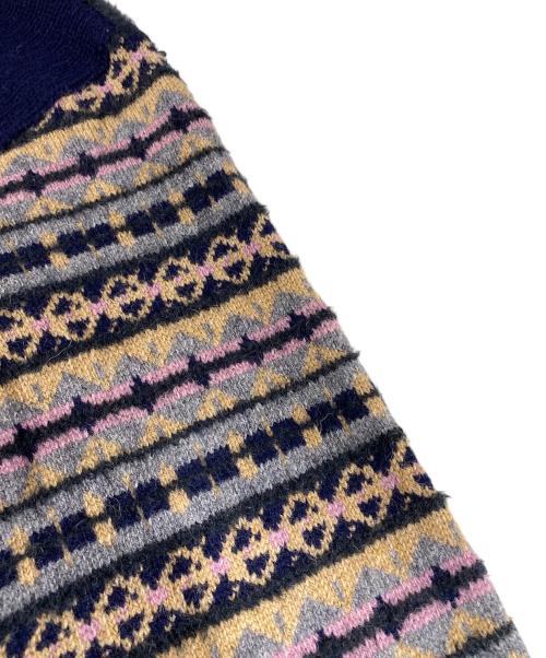 DRIES VAN NOTEN（ドリスヴァンノッテン）DRIES VAN NOTEN (ドリスヴァンノッテン) モヘア混切替カーディガン ネイビー×ブラック サイズ:SIZE Lの古着・服飾アイテム