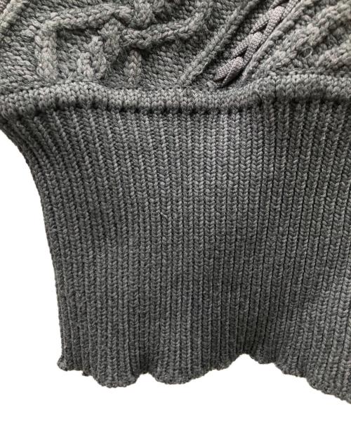 Ameri（アメリ）Ameri (アメリ) LAYERED SLANT CABLE KNIT グレー サイズ:Freeの古着・服飾アイテム