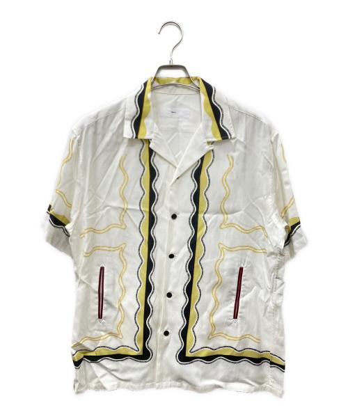 TOGA VIRILIS（トーガ ビリリース）TOGA VIRILIS (トーガ ビリリース) 24ss PANEL PRINT S/S SHIRT ホワイト×イエロー サイズ:46の古着・服飾アイテム