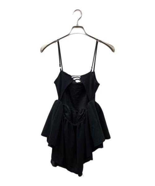 NOUNLESS（ナウンレス）NOUNLESS (ナウンレス) TAIL PEPLUM LADY JERSEY TOP ブラック サイズ:1の古着・服飾アイテム