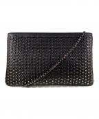 Christian Louboutinクリスチャン・ルブタン）の古着「ルビポッシュ クラッチショルダーバッグ」｜ブラック