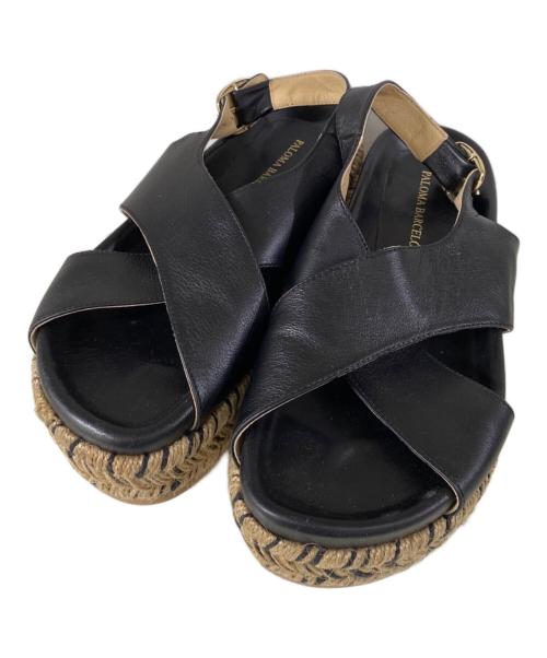 PALOMA BARCELO（パロマバルセロ）PALOMA BARCELO (パロマバルセロ) 厚底サンダル ブラック サイズ:23.5cmの古着・服飾アイテム