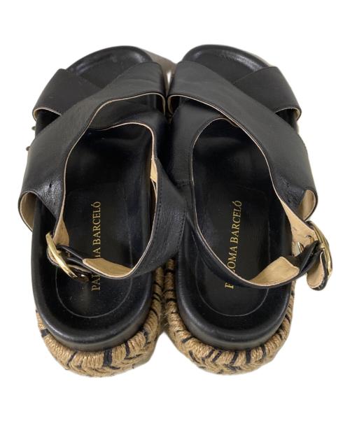 PALOMA BARCELO（パロマバルセロ）PALOMA BARCELO (パロマバルセロ) 厚底サンダル ブラック サイズ:23.5cmの古着・服飾アイテム