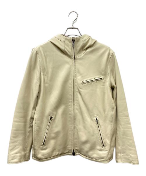 Psycho Bunny（サイコ バニー）Psycho Bunny (サイコ バニー) ROBERT GODLEY ラムレザージャケット ベージュ サイズ:SIZE Lの古着・服飾アイテム