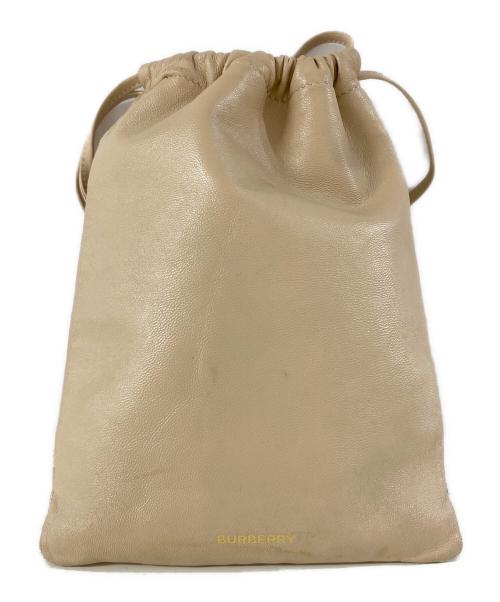 BURBERRY（バーバリー）BURBERRY (バーバリー) 巾着ミニショルダーバッグ ベージュの古着・服飾アイテム