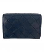 BOTTEGA VENETAボッテガベネタ）の古着「イントレチャート 3つ折り財布」｜ネイビー