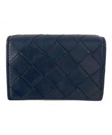 BOTTEGA VENETA（ボッテガベネタ）の古着「イントレチャート 3つ折り財布」｜ネイビー