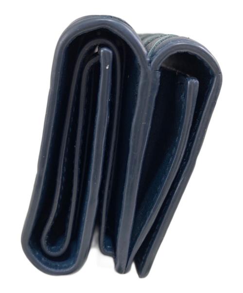 BOTTEGA VENETA（ボッテガベネタ）BOTTEGA VENETA (ボッテガベネタ) イントレチャート 3つ折り財布 ネイビーの古着・服飾アイテム