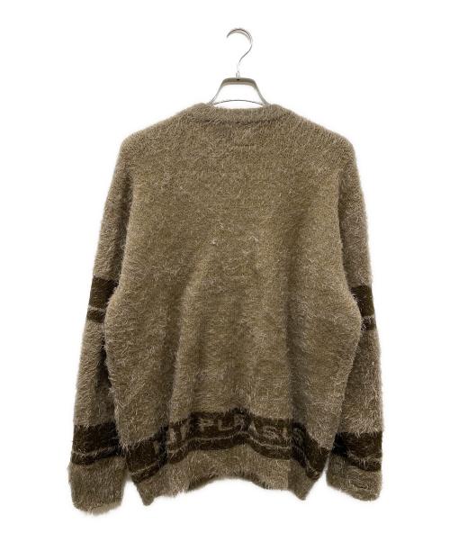 HUF（ハフ）HUF (ハフ) ヘンプ柄カーディガン ブラウン サイズ:SIZE XLの古着・服飾アイテム