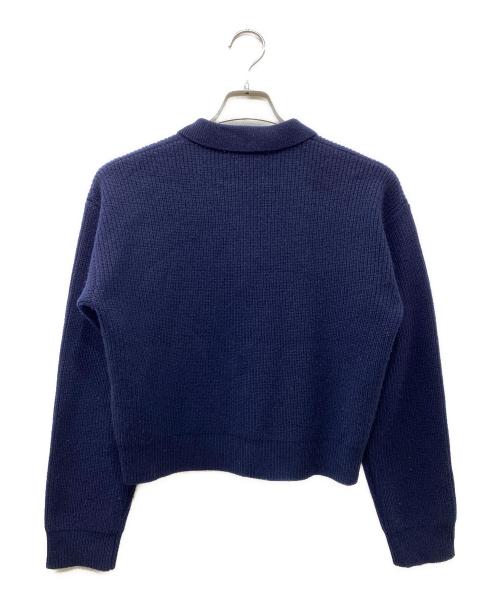 TTT MSW（ティー）TTT MSW (ティー) Zipup knit polo shirt ネイビー サイズ:SIZE Sの古着・服飾アイテム