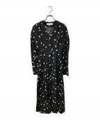 AKIRA NAKAアキラナカ）の古着「Erna corset long PO ドットワンピース」｜ブラック×ホワイト