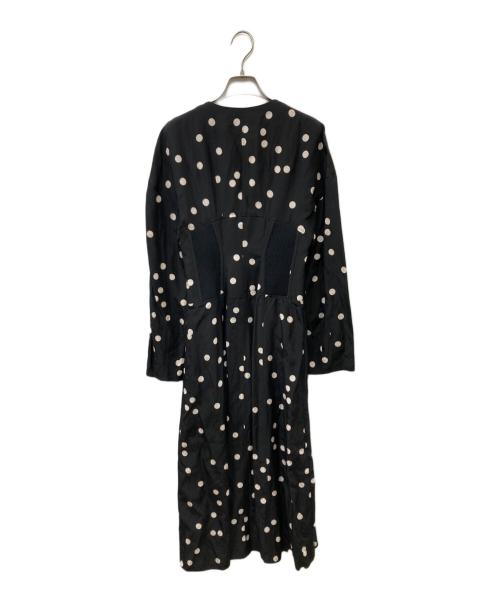 AKIRA NAKA（アキラナカ）AKIRA NAKA (アキラナカ) Erna corset long PO ドットワンピース ブラック×ホワイト サイズ:2の古着・服飾アイテム