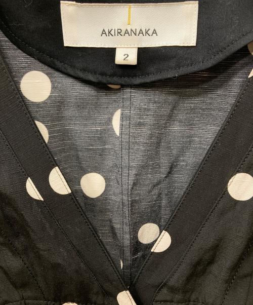 AKIRA NAKA（アキラナカ）AKIRA NAKA (アキラナカ) Erna corset long PO ドットワンピース ブラック×ホワイト サイズ:2の古着・服飾アイテム