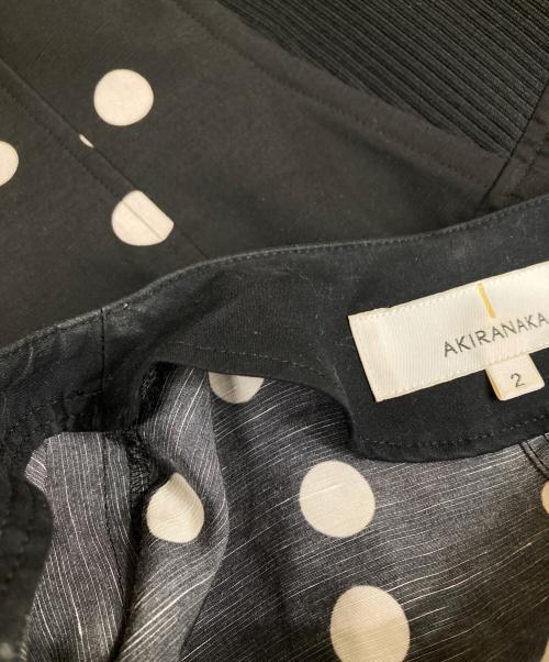 AKIRA NAKA（アキラナカ）AKIRA NAKA (アキラナカ) Erna corset long PO ドットワンピース ブラック×ホワイト サイズ:2の古着・服飾アイテム