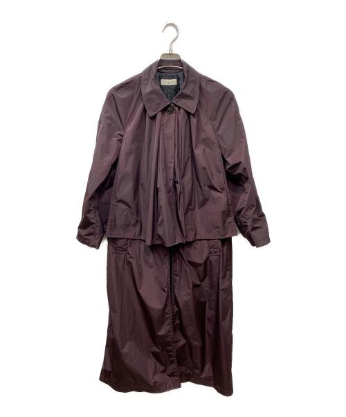 DRIES VAN NOTEN（ドリスヴァンノッテン）DRIES VAN NOTEN (ドリスヴァンノッテン) ポリエステルコート ボルドー サイズ:38の古着・服飾アイテム