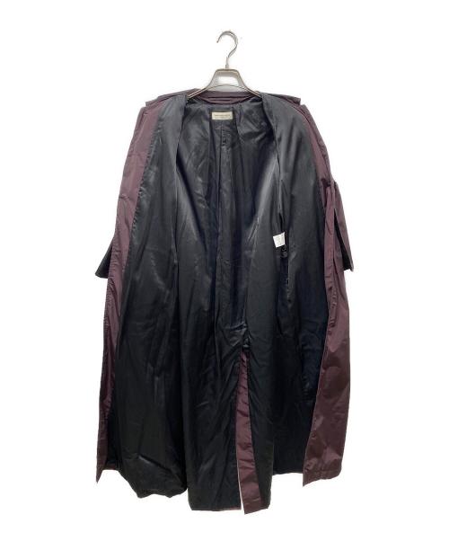 DRIES VAN NOTEN（ドリスヴァンノッテン）DRIES VAN NOTEN (ドリスヴァンノッテン) ポリエステルコート ボルドー サイズ:38の古着・服飾アイテム