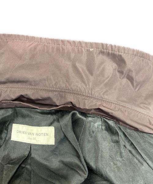 DRIES VAN NOTEN（ドリスヴァンノッテン）DRIES VAN NOTEN (ドリスヴァンノッテン) ポリエステルコート ボルドー サイズ:38の古着・服飾アイテム
