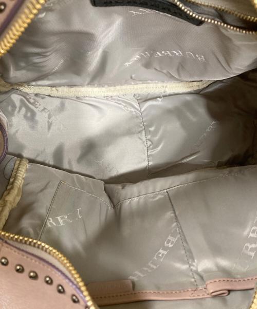 BURBERRY（バーバリー）BURBERRY (バーバリー) スタッズ ギャザーハンドバッグ ピンク サイズ:OneSizeの古着・服飾アイテム