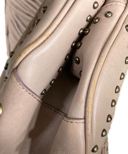 BURBERRY（バーバリー）BURBERRY (バーバリー) スタッズ ギャザーハンドバッグ ピンク サイズ:OneSizeの古着・服飾アイテム