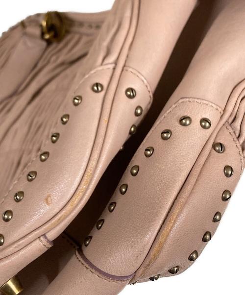 BURBERRY（バーバリー）BURBERRY (バーバリー) スタッズ ギャザーハンドバッグ ピンク サイズ:OneSizeの古着・服飾アイテム