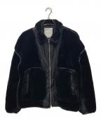 Enharmonic TAVERNエンハーモニックタヴァーン）の古着「Fur Blouson フリースジャケット」｜ブラック