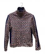 VALENTINOヴァレンティノ）の古着「総柄トラックジャケット」｜ネイビー×レッド