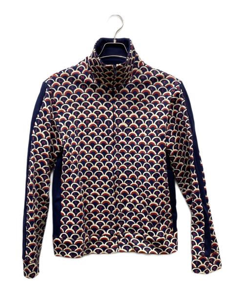 VALENTINO（ヴァレンティノ）VALENTINO (ヴァレンティノ) 総柄トラックジャケット ネイビー×レッド サイズ:XSの古着・服飾アイテム