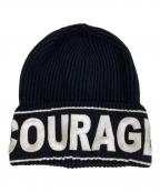VERSACEヴェルサーチェ）の古着「COURAGE ニット帽」｜ブラック
