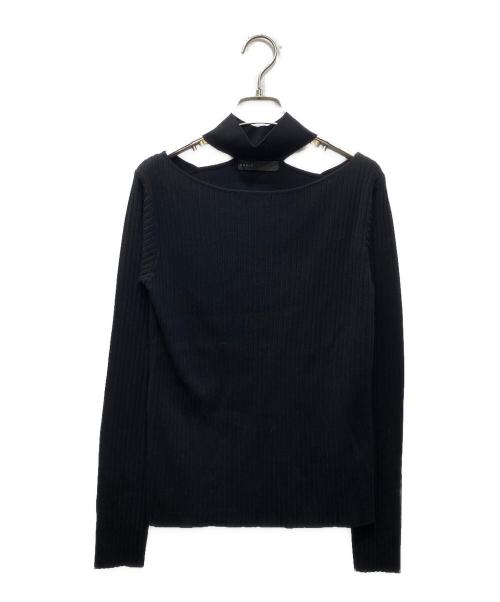 Noble（ノーブル）Noble (ノーブル) チョーカーリブニット ブラック サイズ:Freeの古着・服飾アイテム