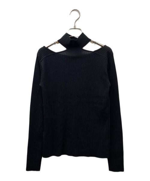 Noble（ノーブル）Noble (ノーブル) チョーカーリブニット ブラック サイズ:Freeの古着・服飾アイテム