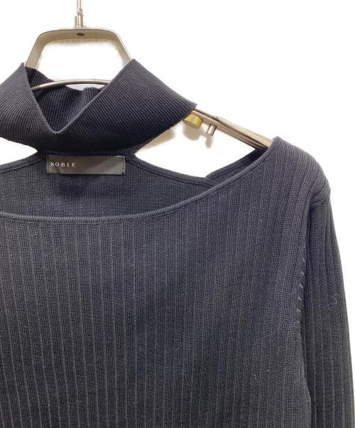 Noble（ノーブル）Noble (ノーブル) チョーカーリブニット ブラック サイズ:Freeの古着・服飾アイテム