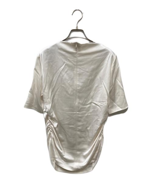 BEIGE（ベイジ）BEIGE (ベイジ) GINETTE / シャーリングブラウス ホワイト サイズ:6の古着・服飾アイテム