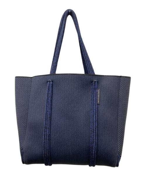 STATE OF ESCAPE（ステイトオブエスケープ）STATE OF ESCAPE (ステイトオブエスケープ) Satellite City / サテライトシティ トートバッグ ネイビーの古着・服飾アイテム